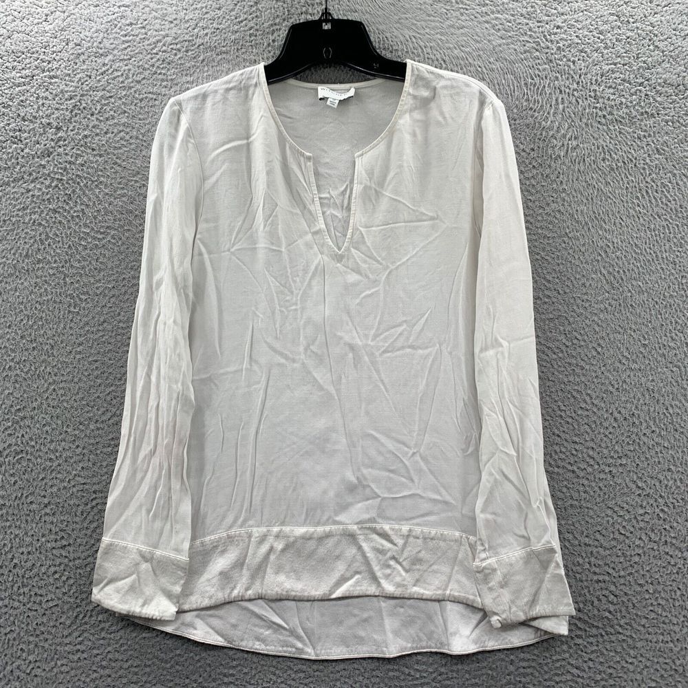 WITCHERY Blouse Womens Size 10 Top Long Sleeve White